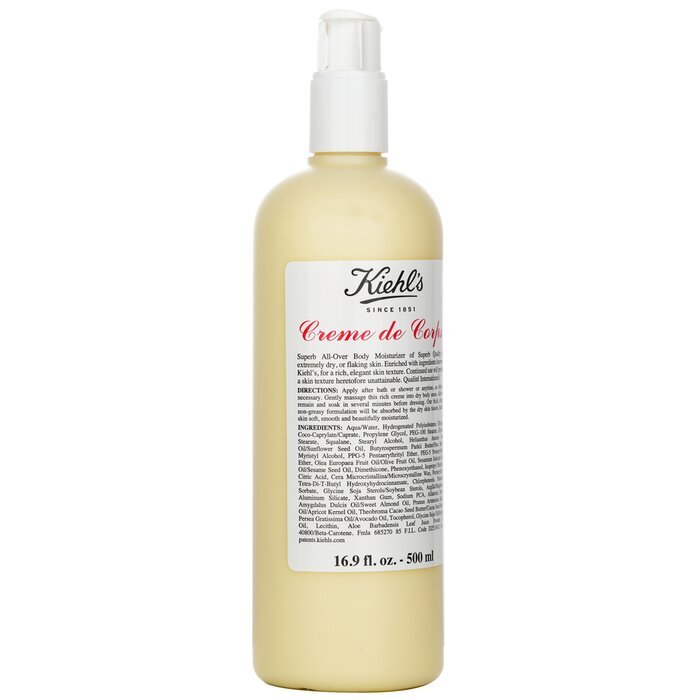 Kiehl's Creme De Corps Body Moisturizer with Pump 500ml