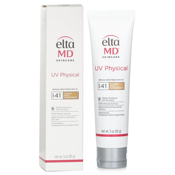 EltaMD UV Physical Water-Resistant Facial Sunscreen SPF 41 (Tinted) - For Normal to Oily Skin 85g