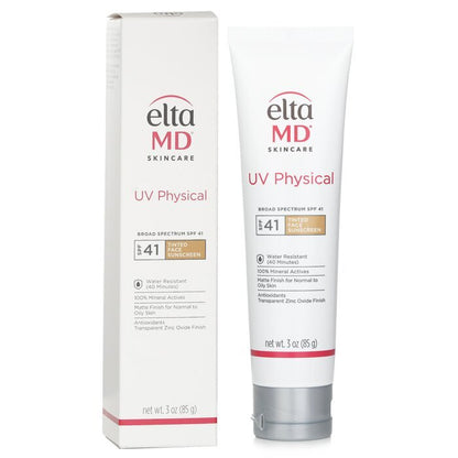 EltaMD UV Physical Water-Resistant Facial Sunscreen SPF 41 (Tinted) - For Normal to Oily Skin 85g