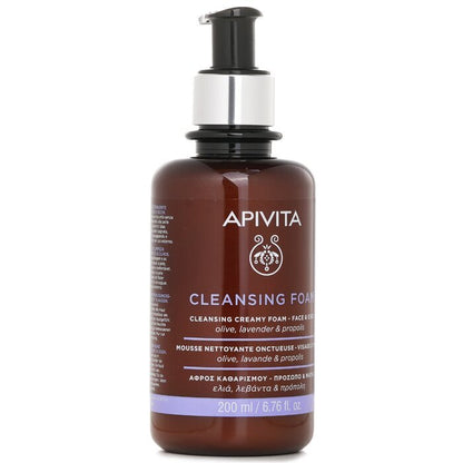 Apivita Cleansing Foam With Olive & Lavender For Face & Eyes 200ml