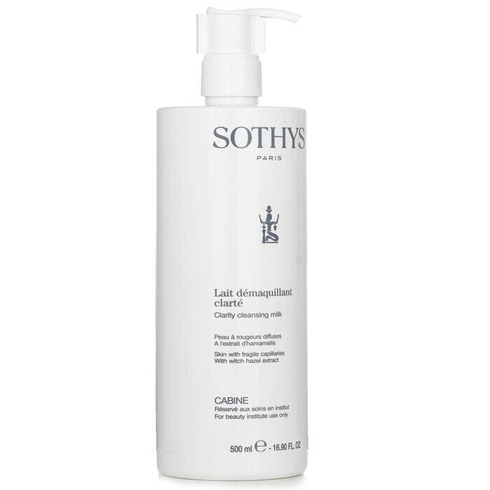 Sothys Clarity Cleansing Milk - For Skin With Fragile Capillaries, With Witch Hazel Extract (Salon Size) 500ml