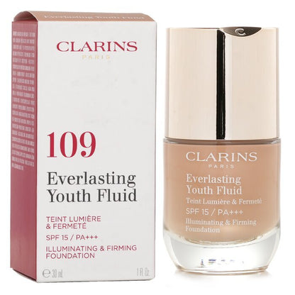 Clarins Everlasting Youth Fluid Illuminating & Firming Foundation SPF 15 -  109 Wheat 30ml