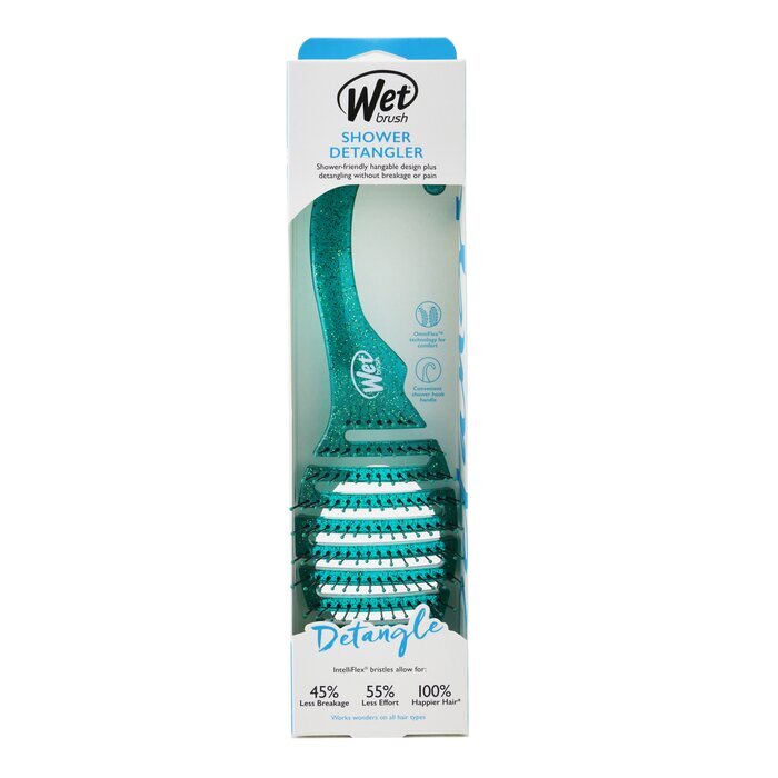 Wet Brush Shower Detangler -  Green Glitter 1pc