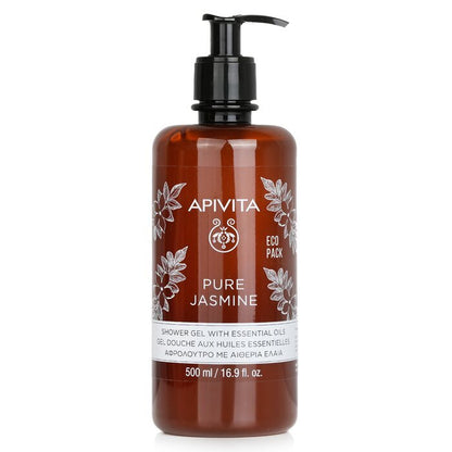 Apivita Pure Jasmine Shower Gel with Essential Oils - Ecopack 500ml