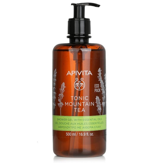 Apivita Tonic Mountain Tea Shower Gel With Essential Oils - Ecopack 500ml