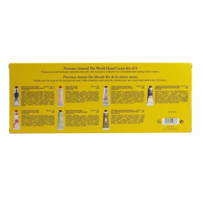 L'Occitane Provence Around The World Hand Cream Kit Of 8: (2xShea Butter + 1x Rose, Cherry Blossom, Lavender, Peony, Almond, Verbena) 30ml/1oz 8x30ml/1oz