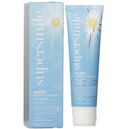 Supersmile Awake Whitening Toothpaste With Caffeine - Zesty Mint (Fluoride Free) 119g