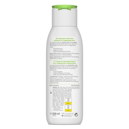 Lavera Body Lotion (Regreshing) - With Lime & Organic Almond Oil - For Normal Skin 200ml/7oz