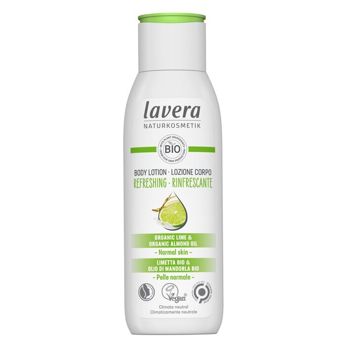 Lavera Body Lotion (Regreshing) - With Lime & Organic Almond Oil - For Normal Skin 200ml/7oz