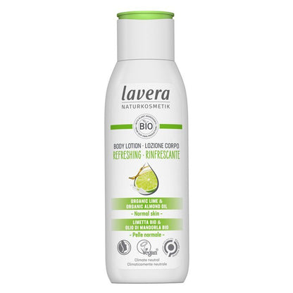 Lavera Body Lotion (Regreshing) - With Lime & Organic Almond Oil - For Normal Skin 200ml/7oz