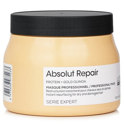 L'Oreal Professionnel - Absolut Repair Gold Quinoa + Protein Instant Resurfacing Mask (For Dry and Damaged Hair) 500ml
