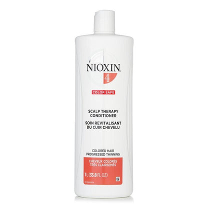 Nioxin Density System 4 Scalp Therapy Conditioner (Colored Hair, Progressed Thinning, Color Safe) 1000ml
