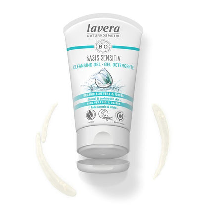 Lavera Basis Sensitiv Cleansing Gel - Organic Aloe Vera & Jojoba (For Normal & Combination Skin) 125ml/4oz