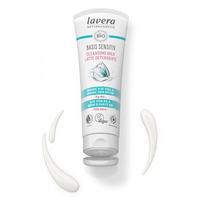 Lavera Basis Sensitiv Cleansing Milk - Organic Aloe Vera & Organic Shea Butter (For Dry & Sensitive Skin) 125ml/4oz