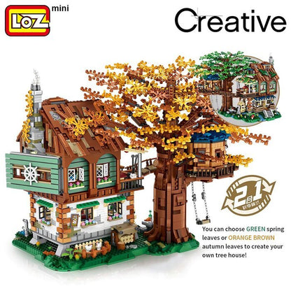 LOZ Mini Blocks - Tree House Building Bricks Set 41 x 28 x 11 cm