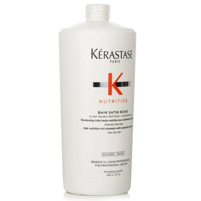Kerastase Nutritive Bain Satin Riche High Nutrition Rich Shampoo With Essential Nutriments (Very Dry Hair) 1000ml