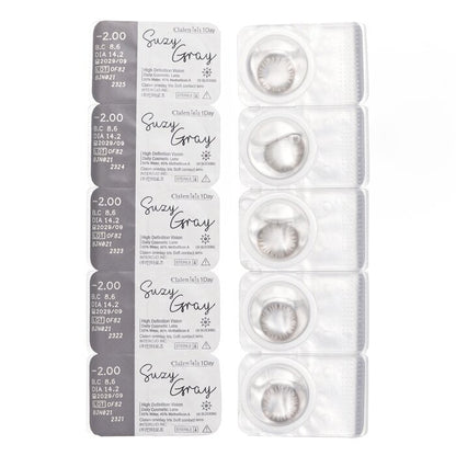 Clalen Iris 1Day Suzy Gray -2.00 5pcs x 1 strip