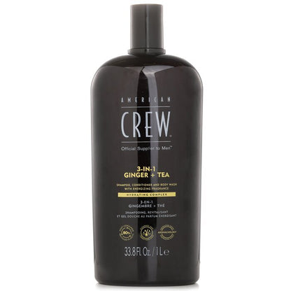 American Crew 3-in-1 Ginger + Tea Shampoo, Conditoner And Body Wash 1000ml