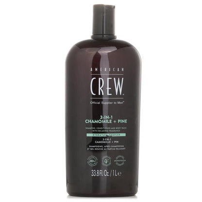 American Crew 3-in-1 Chamomile + Pine Shampoo,  Conditioner And Body Wash 1000ml