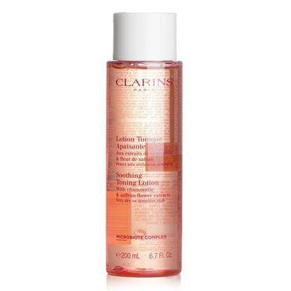 Clarins Soothing Toning Lotion with Chamomile & Saffron Flower Extracts - Very Dry or Sensitive Skin 200ml