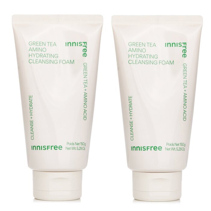 Innisfree 【1+1 Set】Green Tea Hydrating Amino Acid Cleansing Foam 150g x2