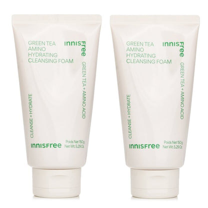 Innisfree 【1+1 Set】Green Tea Hydrating Amino Acid Cleansing Foam 150g x2