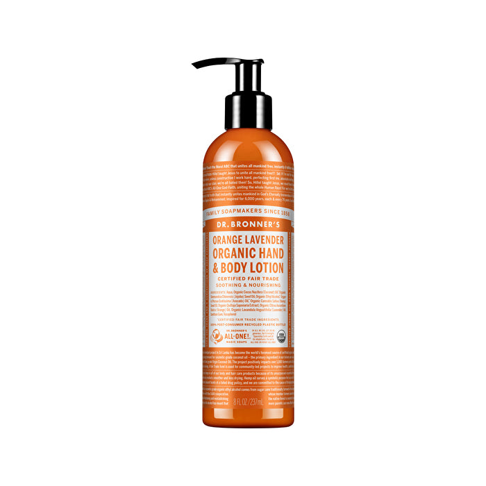 Dr. Bronners Organic Hand & Body Lotion Orange Lavender 237ml