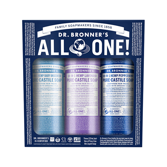 Dr. Bronner's Pure-Castile Soap Liquid Cosmic Classics 237ml x 3 Pack