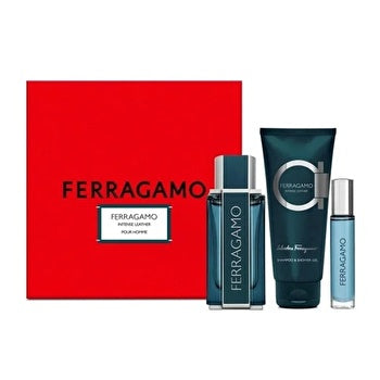 Salvatore Ferragamo Ferragamo Intense Leather Man Set Eau De Parfum 100ml & Eau De Parfum 10ml & Shampoo & Sg 100ml